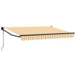 vidaXL Auvent rétractable électrique Jaune et blanc 3 5 x 2 m