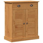 vidaXL Ensemble de mobilier de salle de bain avec tiroir avec étagère 2 Pièces Marron
