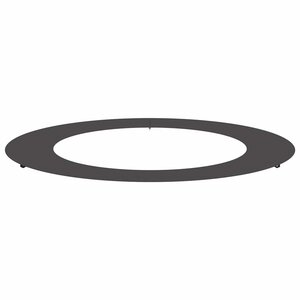 vidaXL adapté pour anneau d'arbre plat Noir Ø60 / 90 cm Acier