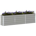 vidaXL Jardinière Gris clair 480 x 50 x 45 cm Acier galvanisé