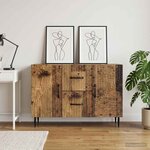 vidaXL Buffet Bois ancien 89 x 34 5 x 60 cm Bois d'ingénierie