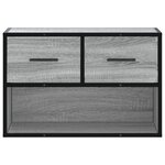vidaXL Meuble TV sonoma gris 60x31x39 5 cm bois d'ingénierie et métal