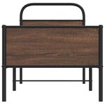 vidaXL Cadre de lit sans matelas 75x190cm chêne marron bois ingénierie