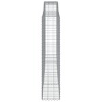 vidaXL Paniers à gabions arqués 7 Pièces 400x50x220/240 cm Fer galvanisé