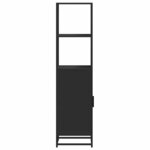 vidaXL Buffet haut noir 35 5x35x139 cm bois d'ingénierie et métal