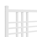 vidaXL Cadre de lit métal sans matelas et pied de lit blanc 193x203 cm