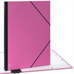 ACROPAQ Carton à dessin A2- 52 x 72 cm  XXL Grand  Avec fermeture élastique  Dos extensible pour plus d'espace- Rose- Certifié FSC