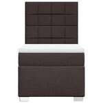 vidaXL Sommier à lattes de lit avec matelas Marron foncé 100x200 cm