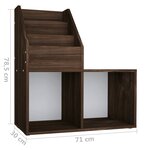 vidaXL Porte-revue pour enfants Chêne fumé Bois d’ingénierie