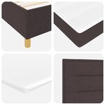 Lit sommier vidaXL avec matelas marron foncé 80x200 cm en tissu