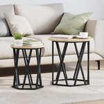 vidaXL Table basse 2 Pièces Chêne sonoma 50 x 50 x 50 cm