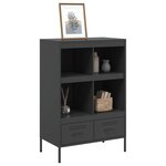 vidaXL Buffet haut noir 68x39x101 5 cm acier