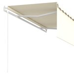 vidaXL Auvent rétractable automatique avec store 3x2 5 m Crème