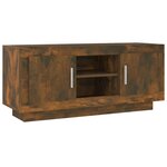 vidaXL Meuble TV chêne fumé 102x35x45 cm bois d'ingénierie