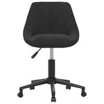 vidaXL Chaise pivotante de bureau Noir Velours