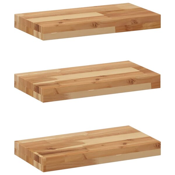 vidaXL Étagères flottantes 3 Pièces 60x20x4 cm acacia massif à l'huile