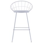 vidaXL Chaises de bar lot de 2 blanc similicuir