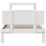 vidaXL Cadre de lit avec tête de lit sans matelas blanc 90x200 cm