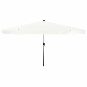 vidaXL Parasol de jardin Sable et anthracite 395 x 395 x 245 cm