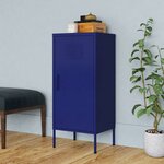 vidaXL Armoire de rangement Bleu marine 42 5x35x101 5 cm Acier
