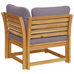 vidaXL Canapé d'angle de jardin coussins 73x73x65cm bois massif acacia
