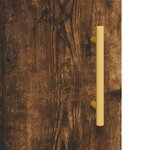 vidaXL Armoire murale chêne fumé 60x31x60 cm bois d'ingénierie
