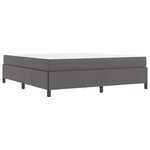 vidaXL Cadre de lit avec matelas Gris 180 x 200 cm Faux cuir