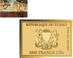 Pièce de monnaie en Or 3000 Francs g 0.031 (1/1000 oz) Millésime Gold Gift BIRTH OF VENUS