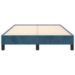 vidaXL Cadre de lit sans matelas bleu foncé 120x200 cm velours