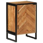 vidaXL Armoire de salle de bain bois massif d'acacia et fer