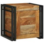 vidaXL Boîte de rangement 40 x 40 x 40 cm Bois d'Acacia Massif