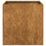 vidaXL Jardinière rouillé 40x40x40 cm acier inoxydable