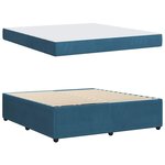 vidaXL Cadre de lit avec matelas Bleu 180 x 200 cm Velours