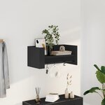 vidaXL Étagère murale noir 70 5x35x30 5 cm bois d'ingénierie