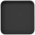 vidaXL Plateau carré à fleurs 6 Pièces Noir 25 5 x 25 5 x 2 5 cm