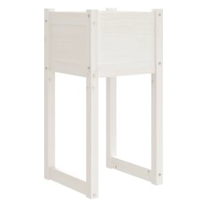 vidaXL Jardinière Blanc 40x40x81 cm Bois massif de pin