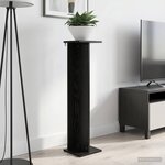 vidaXL Support de Plante Chêne noir 25 x 25 5 x 100 5 cm