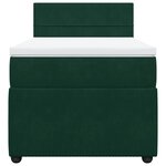 vidaXL Sommier à lattes de lit avec matelas Vert foncé 90x190 cm
