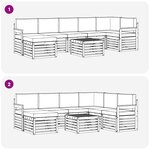 vidaXL Ensemble de canapés d'extérieur 8 pc Naturel et Anthracite