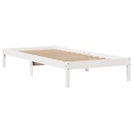 vidaXL Cadre de lit sans matelas blanc 75x190 cm bois de pin massif