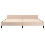 vidaXL Cadre de lit avec tête de lit sans matelas cappuccino 200x200cm