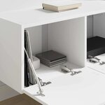 vidaXL Meuble TV mural 2 Pièces Blanc 60 x 31 x 29.5 cm Bois d'ingénierie