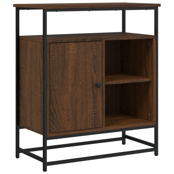 vidaXL Buffet chêne marron 69x35x80 cm bois d'ingénierie
