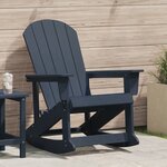 vidaXL Bergère à Bascule Adirondack Bleu Marine 73.5x92x90 cm HDPE