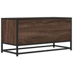 vidaXL Meuble TV chêne marron 80x34 5x40 cm bois d'ingénierie et métal