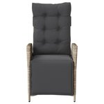 vidaXL Chaises inclinables de jardin lot de 2 avec repose-pied rotin