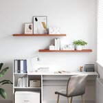 vidaXL Étagère Murale 2 Pièces Rouge 120 x 23 5 x 4 cm Bois d'ingénierie