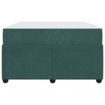 vidaXL Cadre de lit avec matelas Vert foncé 120 x 190 cm tissu