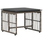 vidaXL Ensemble de meubles d'extérieur 5 Pièces Noir et Gris foncé