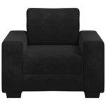 vidaXL Fauteuil noir 60 cm velours